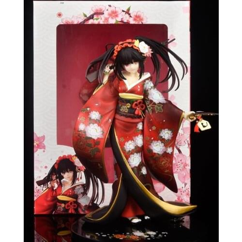 KADOKAWA Figure Date A Live Tokisaki Kyousan Kimono Kyousan Yanzi Figure statue Collectible Model Toy gift 23CM