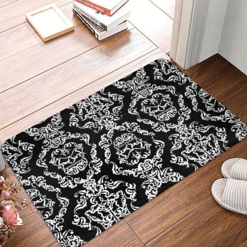 Imperial Mural Black Doormat Carpet Mat Rug Polyester Anti-slip Floor Decor Bath Bathroom Kitchen Balcony 40*60