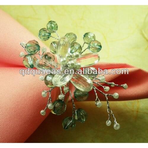 Napkin ring, pearl flower napkin rings beaded wedding qn13082332