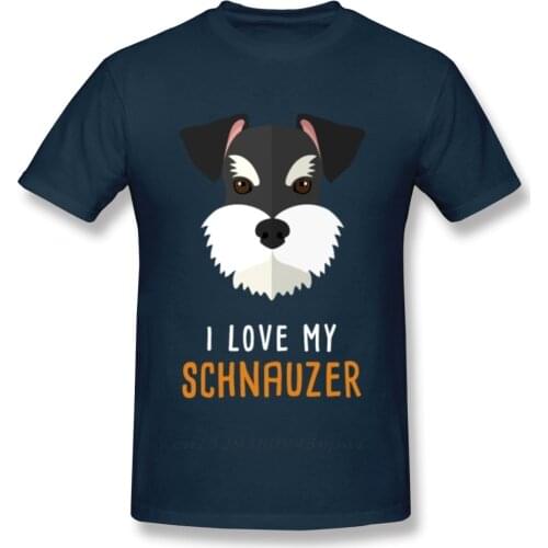 Summer Man Dog Schnauzer T Shirt For Male Cartoon Pet Tee Camiseta Japan Anime Custom Tee Company T-shirts For Men