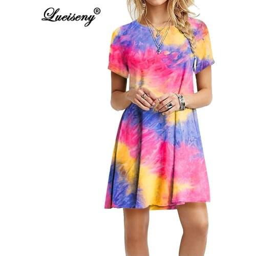 Летние платья в полоску LUEISENY China At AliExpress