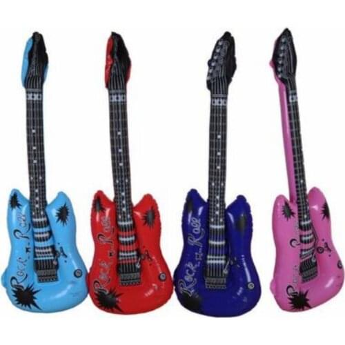 Fancy Dress Party Prop Musical Disco Rock Neon Inflatable Blow Up Guitars Free Shipping LX2666