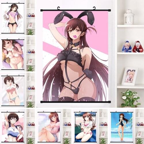 Wall Art Home Decor Anime Sexy Bikini girl Hanging Canvas Painting Print cartoon character Plastic Scrolls Modern Picture Poster