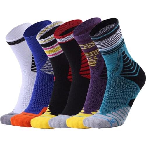 Anti-slip Cycling Socks for Men Outdoor Sport Professional Competition Bike Socks Race Basketball Running Fitness Long Tube Sock