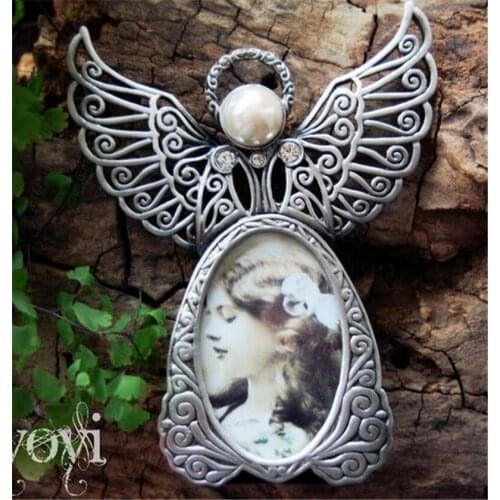 New 48PCS Metal Vintage Mini Picture Frames Lovely Angel Style Classic Picture Photo Frame for Home Decor and Gifts