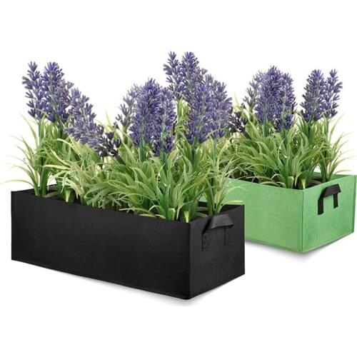 Square Fabric Grow Plant Bags 5 Colors 5 Sizes 1MM Thickness Economic Pots With Handles Garden Planting Containers For Flowers