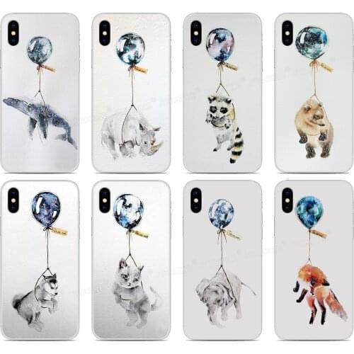 Animal Balloon Phone Case For OPPO Realme X50 5 6 Find X2 Reno A Ace 3 Pro A92S A91 F15 A52 A72 AX7 A5S A31 A8 A9 A5 2020 Cover