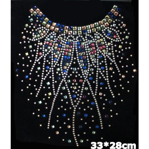 Collar Rhinestone Pattern Clothes Sticker Diamond DIY Hot Rhinestone Finished Picture Clothing Accessories Jewelry Customization