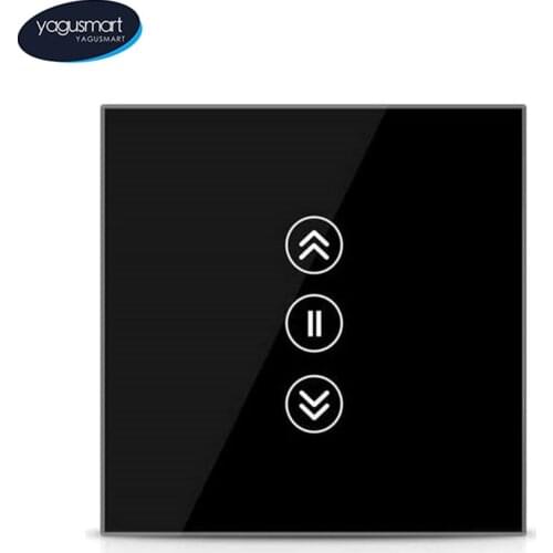 Yagusmart Smart Roller Shutter Switch WiFi Curtain Switch Support Tuya Smart Life APP Control Roller Shade Switch 110V220V Black