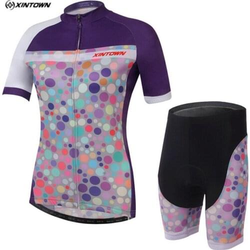 Xintown Cycling Jersey Set 2018 Women Summer MTB Bike Clothes Short Sleeve Pro Team Cycling Clothing Quick Dry Bicycle Kit Ropa