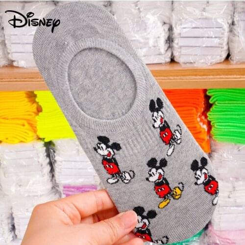 Disney ladies socks cartoon sweet Mickey Mouse cotton socks womens fashion home casual socks