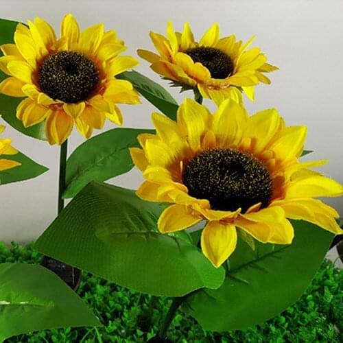 1pc Garden Solar Sunflower Light Outdoor Lawn Lamp Solar LED Landscape Sunflower Fairy Lights guirnalda luces exterior solar