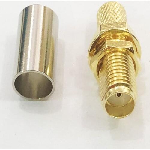 10pcs SMA Female Crimp Connector for RG8X RG-8X LMR240 Coaxial Coax Cable