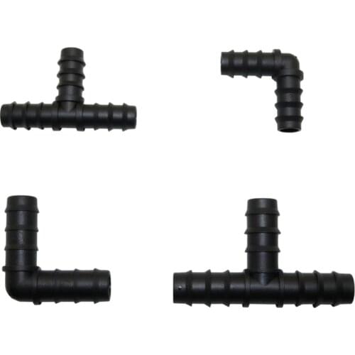 DN16 DN20 Barbed joints PE Pipe Connectors Garden irrigation Hose Adapter Agriculture Water Pipe Fittings 10 Pcs