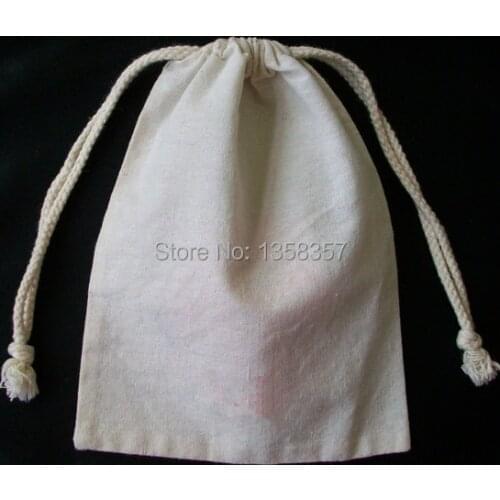 100pcs/lot CBRL small cotton jewelry pouch cotton gift pouch cotton drawstring pouch bag gift bag jewelry bag