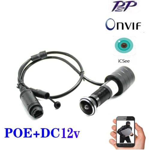 1080P HD Door Eye Hole H.265 1.78mm Lens Wide Angle 178Degree CCTV Network Mini Peephole POE Door IP Camera P2P Onvif Audio