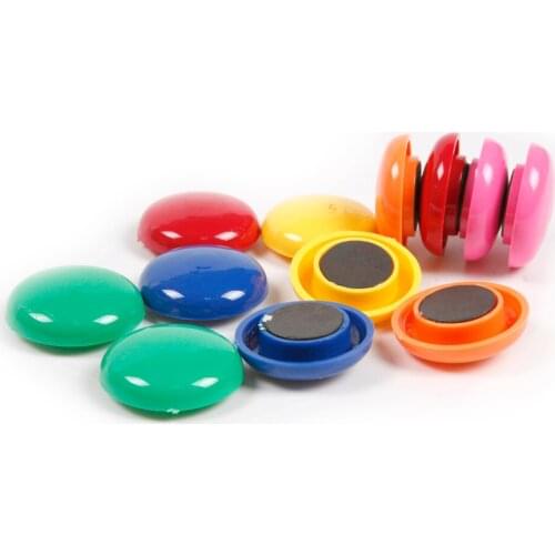 12pcs 30mm White Board Magnetic Particle Yellow Green Pink Red Blue Orange to Office Home School and Factory