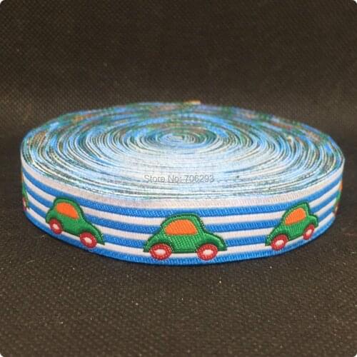 2014 NEW wholesale 5/8 '(16 mmx10yards) 100% Polyester Woven Jacquard Ribbon with car