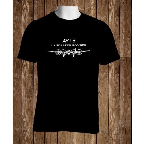 2019 Fashion Summer Style Black T-Shirt Avi 8 Lancaster Bomber Watches Mens Tshirt S to 3XL Tee shirt