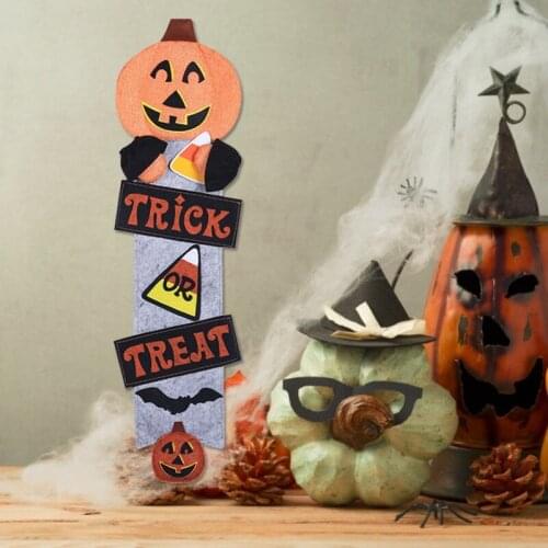 33Inch Pumpkin Flag Hanging Front Door Yard Porch Patio Lawn Garden Halloween Party Decorations