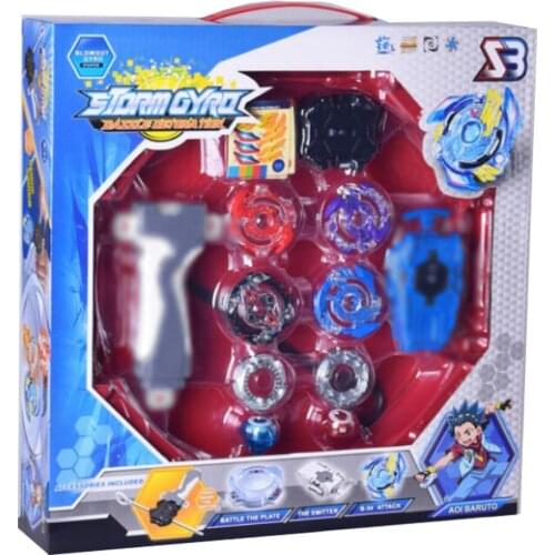 4pcs/set Spinning Top arena stadium Metal Fusion B-34 B-59 4D Battle Metal Top Fury Masters launcher grip children christmas toy