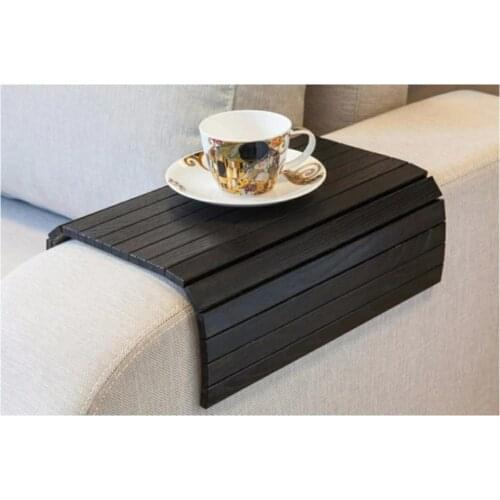 45x25 Wenge Portable Side coffee table black foldable handy seat stand tea coffee cup cup bottom stand