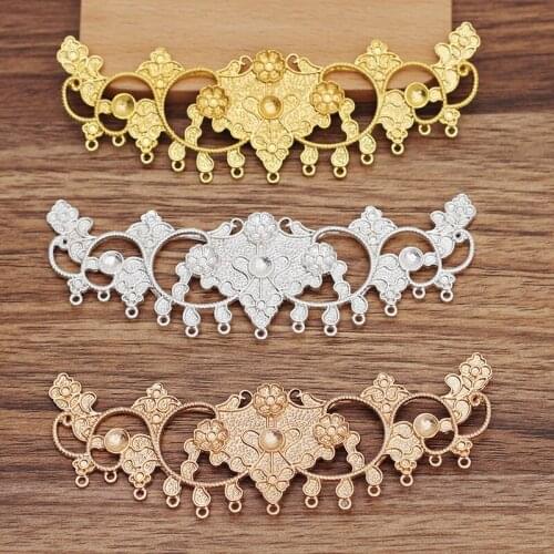5 Pieces 113*36mm Metal Charms Headwear Handmade Findings DIY Jewelry Accessories