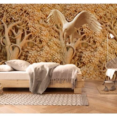 8d Stereoscopic Tiercel Trees Forest Wallpaper Murals 3d Wall Photo Mural for Bedroom 3d Wall Murals 3D Marble Wall paper