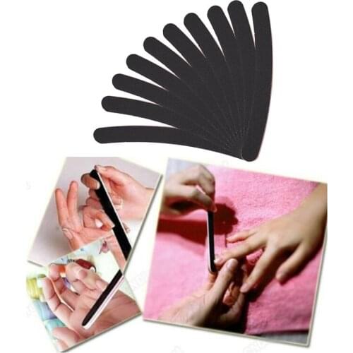 2pcs Black Nail Art Styling Tools Sanding Nail File Buffer UV Gel Polisher Nail Files Polish Tool For Salon Manicure Wholesale