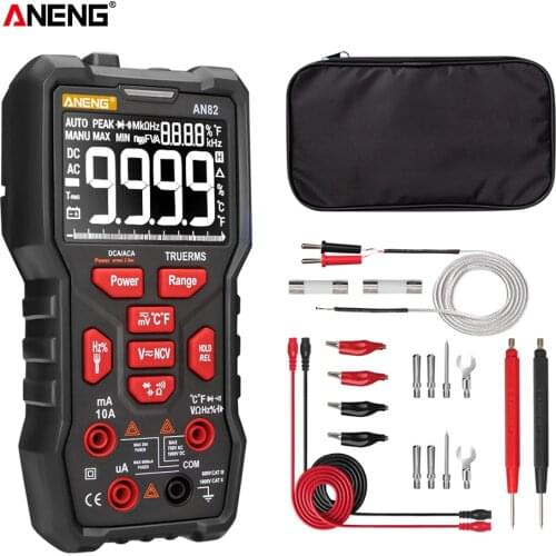 ANENG AN82 Digital Multimeter Professional 9999 Tester DIY Transistor Capacitor NCV Testers True RMS Analog Meter Multimetro