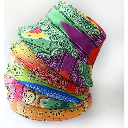 Cotton Fashion Joker Cashew Nuts Print Bucket Hat Fisherman Hat Outdoor Travel Hat Sun Cap Hats For Men And Women