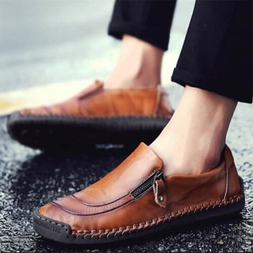 Large size mens leather shoes breathable sports platform men shoes fashion laces comfortable mens casual shoes sneakers loafers