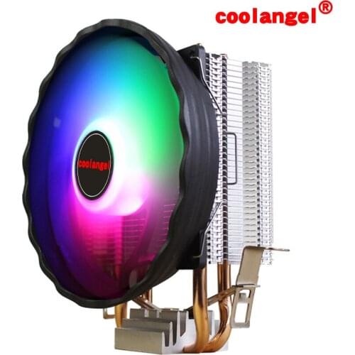 CPU Cooler 2 Heat Pipes 120mm 4 Pin PWM RGB for Intel LGA 1200 1150 1151 1155 2011 AMD AM4 AM3 X79 X99 CPU Cooling Fan PC Quiet