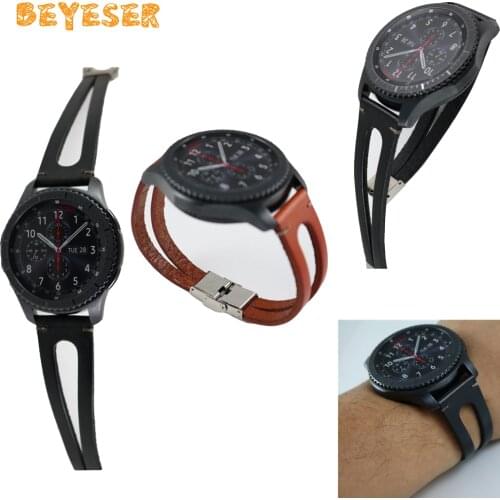 Fashion Soft Leather Retro Watchband For Samsung Galaxy S3 Watch Replacement Durable New Sport Wristband Straps Accessories