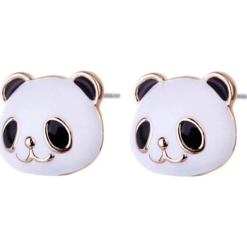 Cartoon earrings Korea cute panda earrings personality cute fashion earrings