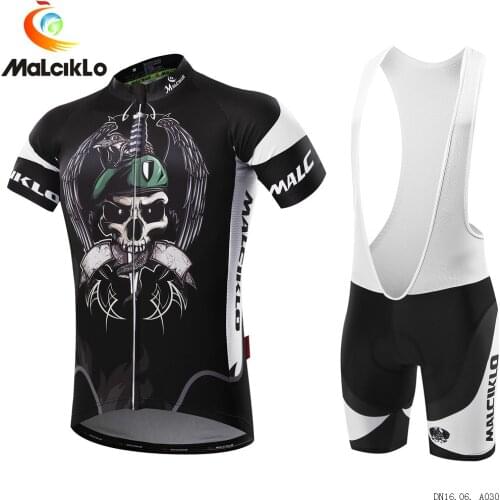 Skull Mens Summer Cycling Jersey 2019 Pro Team Short Sleeve Bike Clothing MTB Jersey Set Maillot Ciclismo Hombre+Reflective