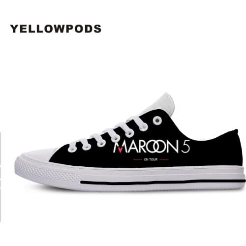 Rock Maroon 5 Harajuku High Quality Handiness Mens Casual Shoes 3D Printed for Men Women Customized White Brand Shoes