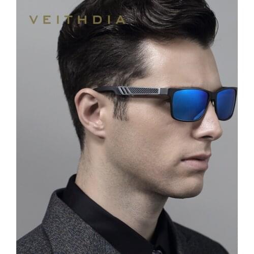 VEITHDIA Mens Aluminum Polarized Mens Sunglasses Mirror Sun Glasses Square Goggle Eyewear Accessories For Men Female gafas 6560