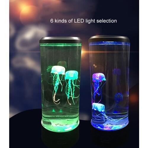 New USB Night Light USB Powered Fantasy Jellyfish Lamp 7 Colors Relaxing Mood Night Tank Aquarium LED Lights Decor For Bedroom
