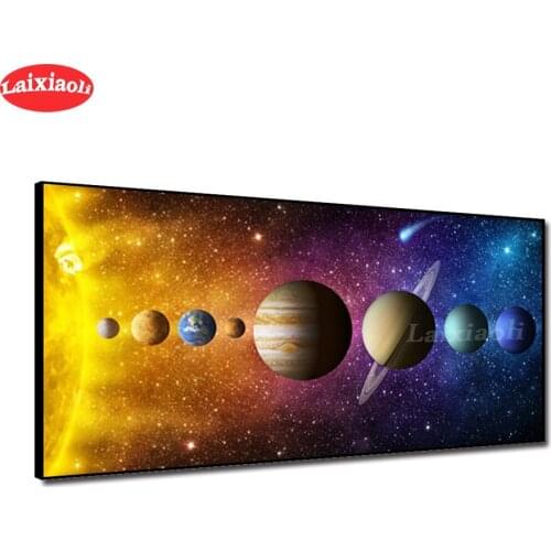 Full display Diy diamond painting Planet landscape picture rhinestones embroidery diamond mosaic 5d cross stitch home decoration