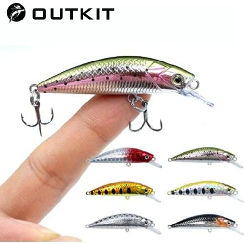 New 5cm 6g Minnow Stream Fishing Lure Mini Trout Baits Small Whopper Vibrating Light Sinking Fish Crankbait Japan Winter Tackle