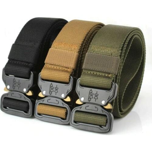 Adjustable Military Tactical Belt Mens Army Combat Waistband Rescue Rigger Belts