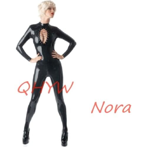 Nature Sexy Latex Women Body Catsuit with socks with back zippers alice in wonderland costume adult