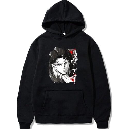 Anime Attack on Titan Hoodie Manga Hoodies Long Sleeved Pullovers Tops Men