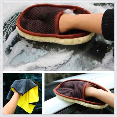 Car Styling wool Washing glove Cleaning Washer Cloth Towel FOR Ford Taurus Mondeo Galaxy Falcon Everest S-MAX Escort