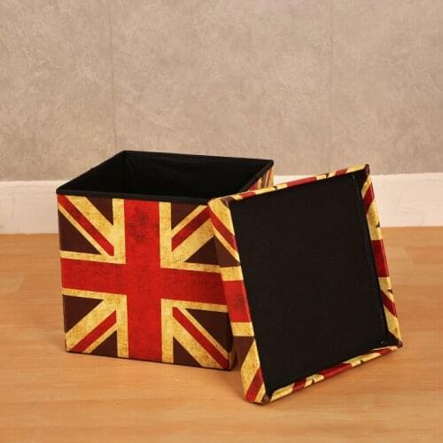 Vintage Wooden Storage Box Home Leather Storage Box Seat Toy Box Clothing Organizer Storage Boxes Container