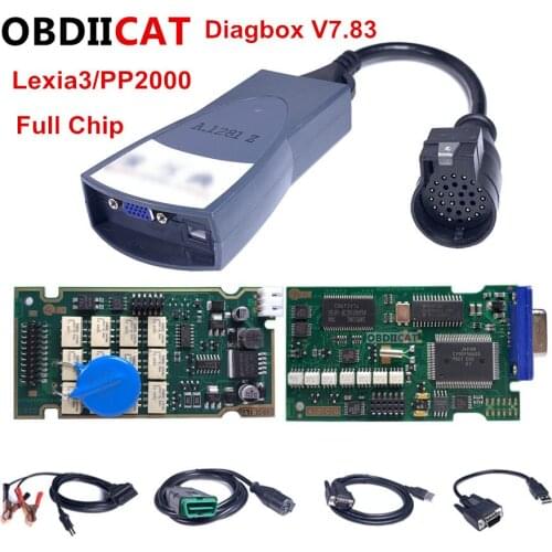 High Quality More Stable Diagbox V7.83 Lexia 3 PP2000 Full Chip With Golden Edge NEC Relay Diagnostic Tool For Cit-roen/Peu-geot