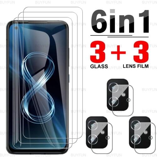 Screen Protector Glass For Asus Zenfone 8 5.9 inch Tempered Protective Glass for asus zenfone 8 zs590ks Camera Lens Glass