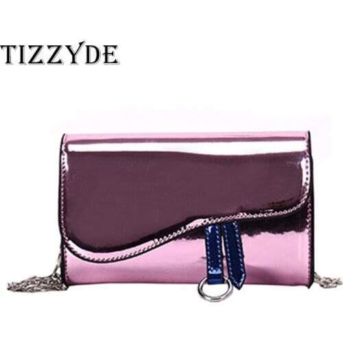 Patent Leather Women Messenger Bags 2019 New Fashion Bright Face Lock Small Square Bag Wild Simple Shoulder Messenger Bag DG391