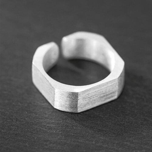 VENTFILLE 925 Sterling Silver New Screw Shape Ring Female Fashion Simple Temperament Creative Jewelry Classic Handmade